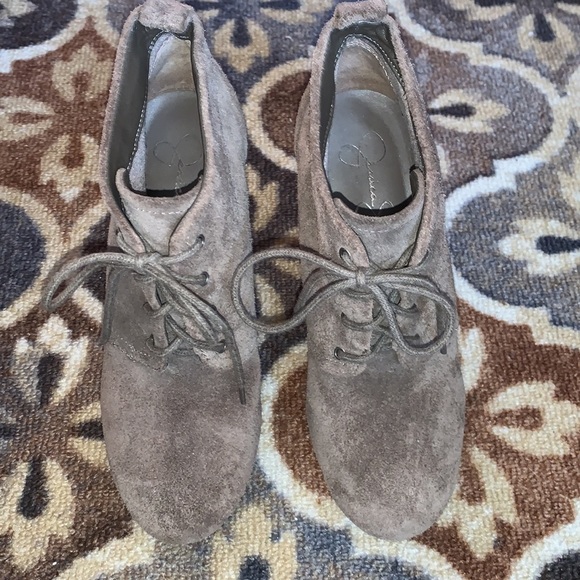 Jessica Simpson Catcher Suede Wedge Booties - Picture 4 of 15
